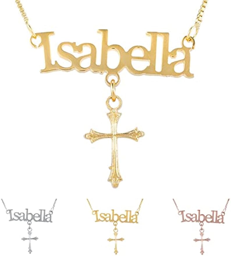 Aryafabulous Personalized Silver Cross ペンダント - スピリチュアルエレガンスのための彫刻ネームネックレスパーソナライズド・シルバー・クロス・ ペンダント - 名前彫刻ネックレス」
