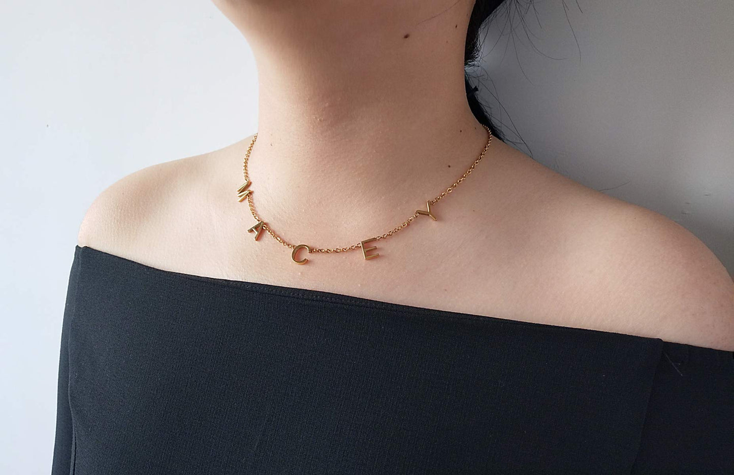Lucky Letter Combination Clavicle Necklace custom clavicel necklaces-JWN23