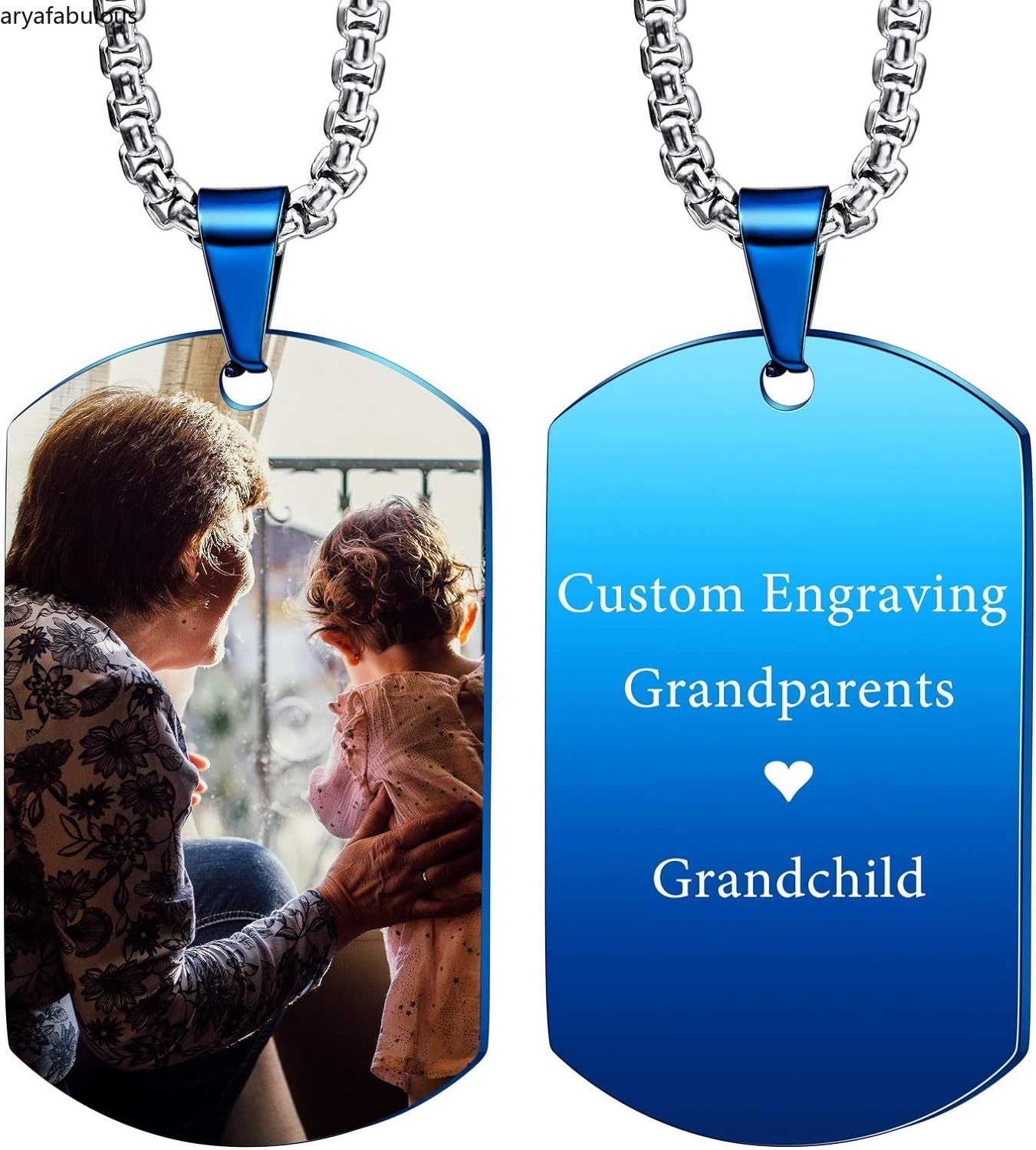 FLASH SALE Engraving Date/Text/Pictures Stainless Steel Personalized Necklace-JWN30
