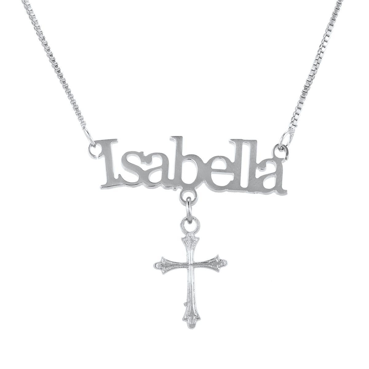 Aryafabulous Personalized Silver Cross ペンダント - スピリチュアルエレガンスのための彫刻ネームネックレスパーソナライズド・シルバー・クロス・ ペンダント - 名前彫刻ネックレス」