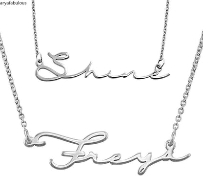 Personalized Signature Handwritten Style Name Necklace-JWN28