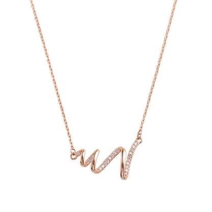 Elegant Sterling Silver Twist Necklace-JWN31