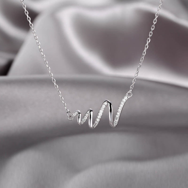 Elegant Sterling Silver Twist Necklace-JWN31