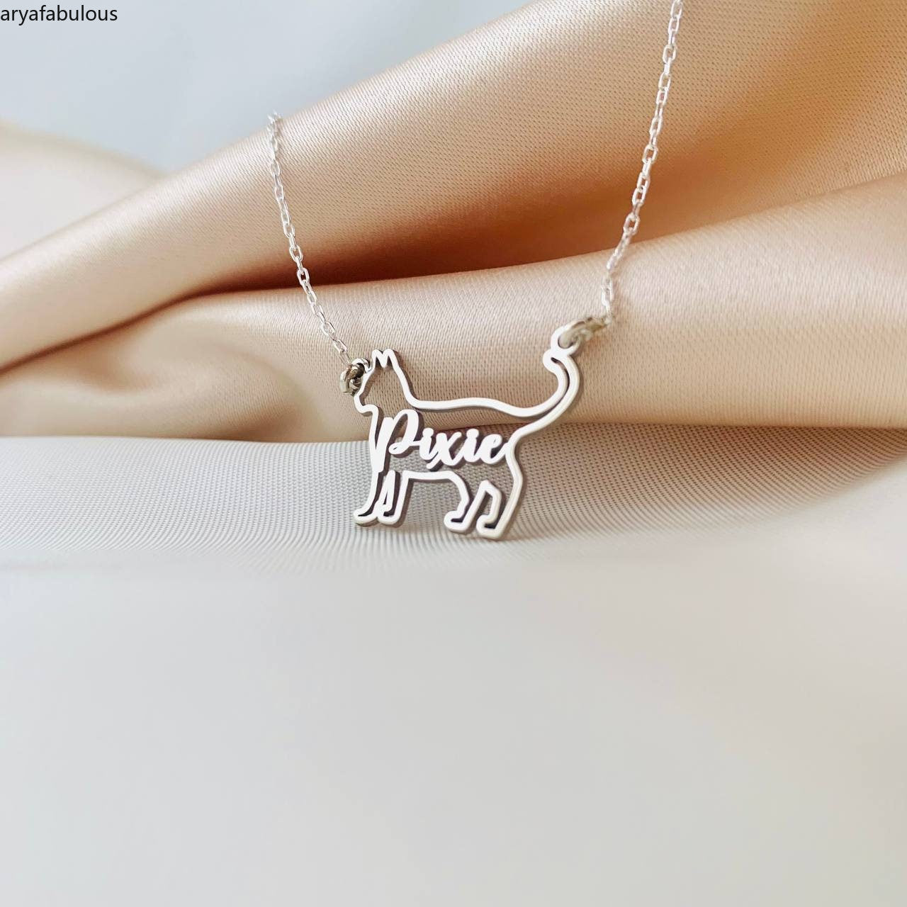 Cat Pendant Necklace-JWN26