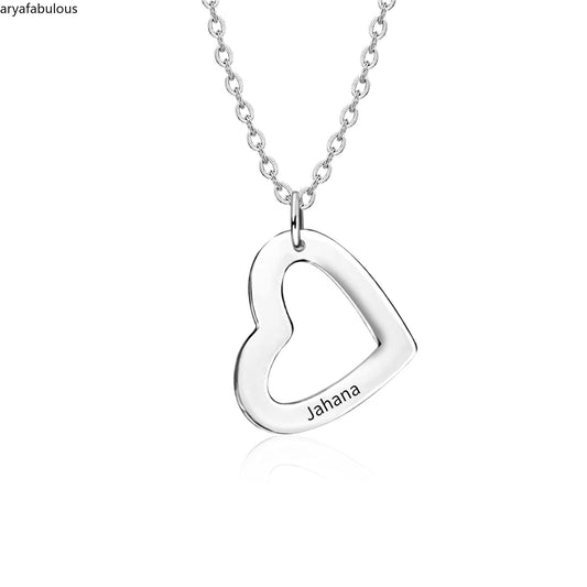 Custom Love Spectrum Pendant - Personalized Heart  Necklace-JWN8