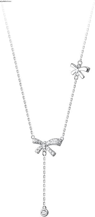 Chic Bow Pendant Lariat Necklace-JWN35