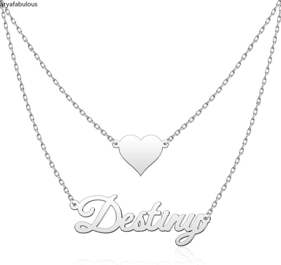 Custom Heart Pendant - Chic Sterling Silver Necklace with Personalized Charm-JWN1