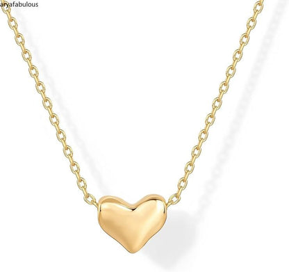 Dainty Heart Pendant Necklace-JWN36