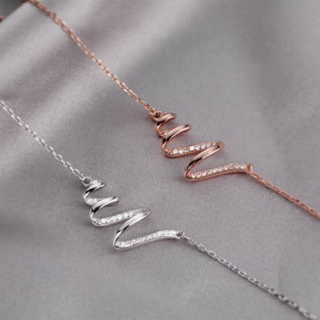 Elegant Sterling Silver Twist Necklace-JWN31