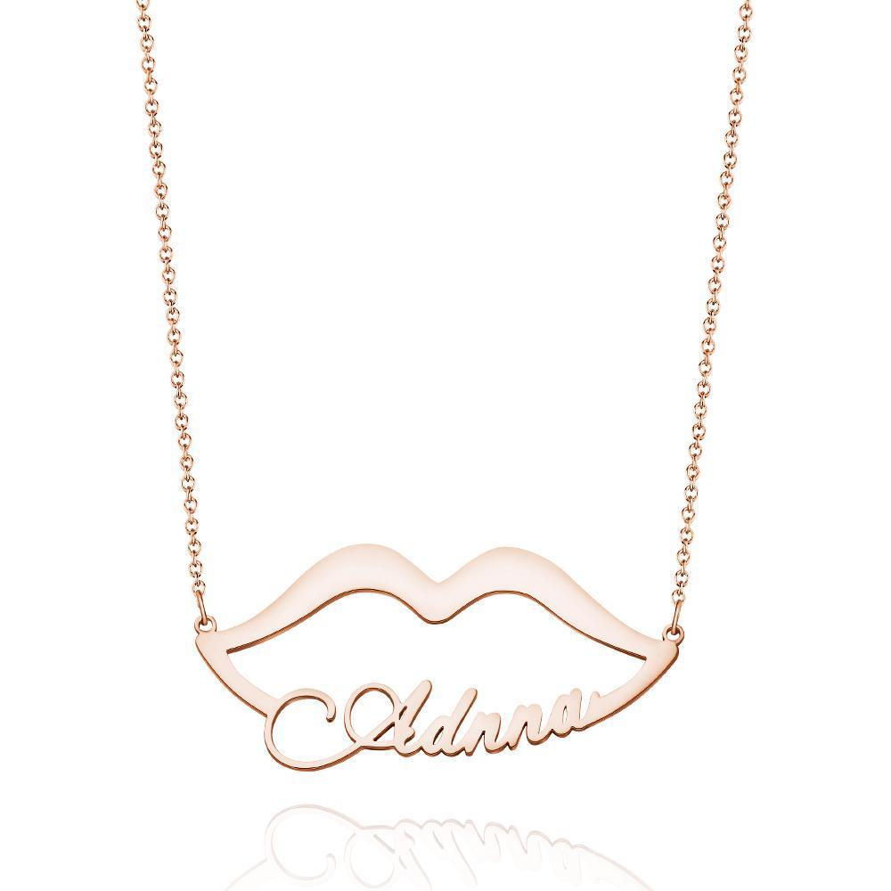 Customized 925silver Pendant Sexy Lip Name Necklace-JWN21