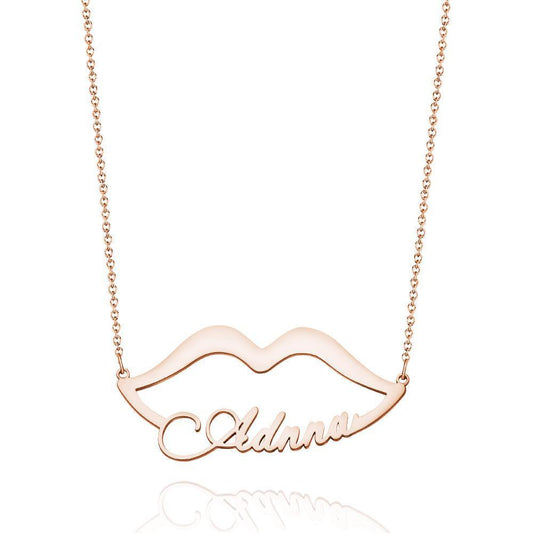 Customized 925silver Pendant Sexy Lip Name Necklace-JWN21