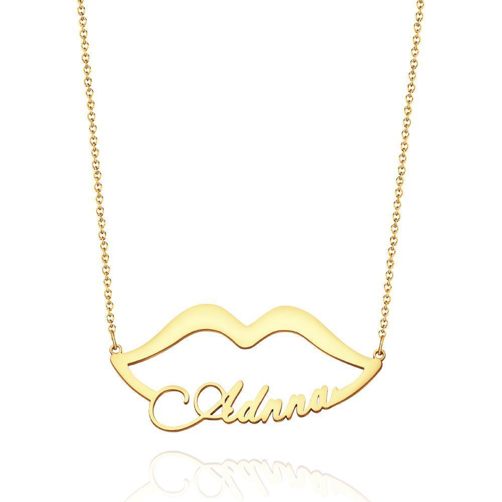 Customized 925silver Pendant Sexy Lip Name Necklace-JWN21