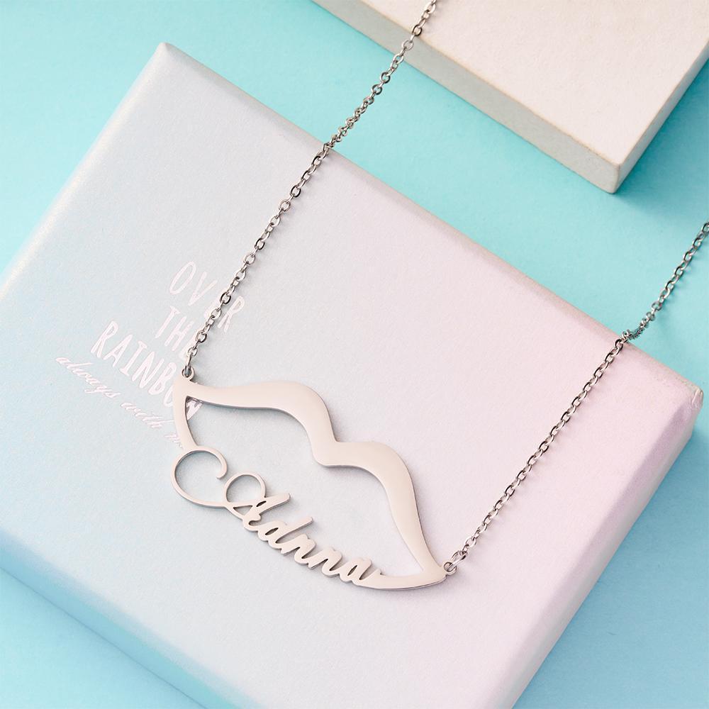 Customized 925silver Pendant Sexy Lip Name Necklace-JWN21