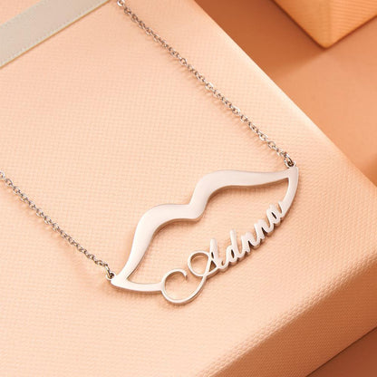 Customized 925silver Pendant Sexy Lip Name Necklace-JWN21