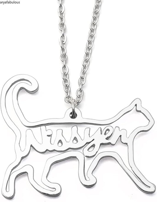 Cat Pendant Necklace-JWN26